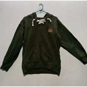 Vintage Green Hoodie with Animated Character Design *PLEASE READ DESCRIPTION*